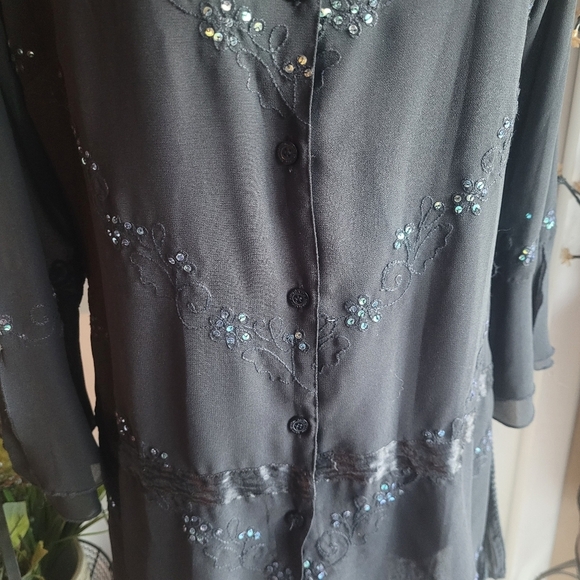 Original Anthony Black Blouse M - Picture 2 of 8